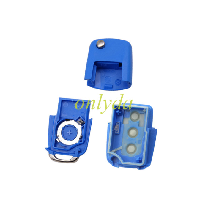 For  VW 3 button remote key shell with blade with badge  , pls choose color