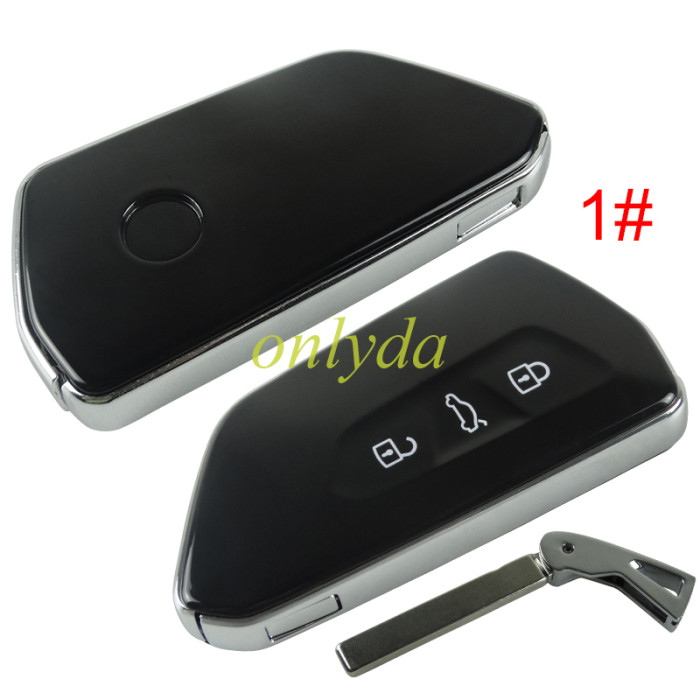 Aftermarket VW 3/5 button remote key blank with key blade with logo , pls choose button model
