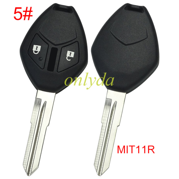 For Mitsubishi remote key shell with MIT11R/MIT8 blade Without badge , pls choose button model