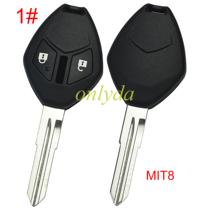 For Mitsubishi remote key shell with MIT11R/MIT8 blade Without badge , pls choose button model