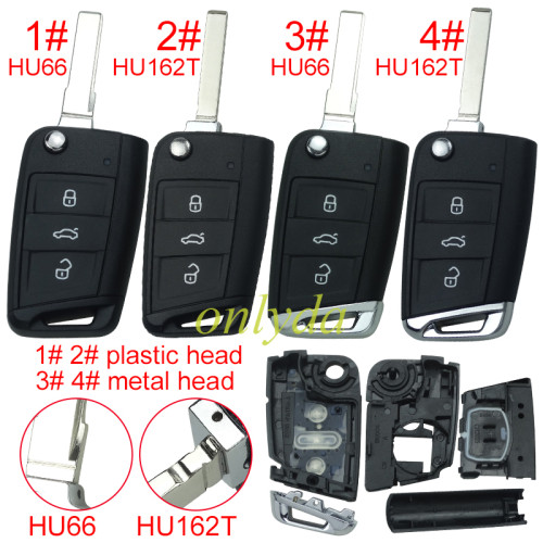 For VW Golf7 3 button remote key shell with HU66/HU162T blade, the pin hole is same as original shell  .pls choose button model