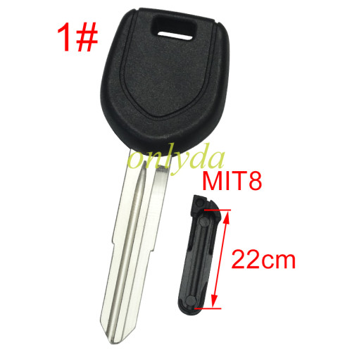 Super Stronger GTL shell  Mitsubishi transponder key blank with t  blade (can put TPX long chip），1# MIT8 ,2#MIT11R ,3# MIT9 pls choose blade model
