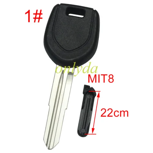 Super Stronger GTL shell  Mitsubishi transponder key blank with t  blade (can put TPX long chip），1# MIT8 ,2#MIT11R ,3# MIT9 pls choose blade model