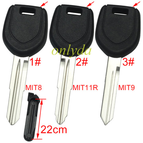 Super Stronger GTL shell  Mitsubishi transponder key blank with t  blade (can put TPX long chip），1# MIT8 ,2#MIT11R ,3# MIT9 pls choose blade model