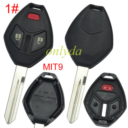 Super Stronger GTL shell  Mitsubishi upgrade 2+1 button key shell without badge, 1# MIT9 ,2#MIT11R , pls choose blade model