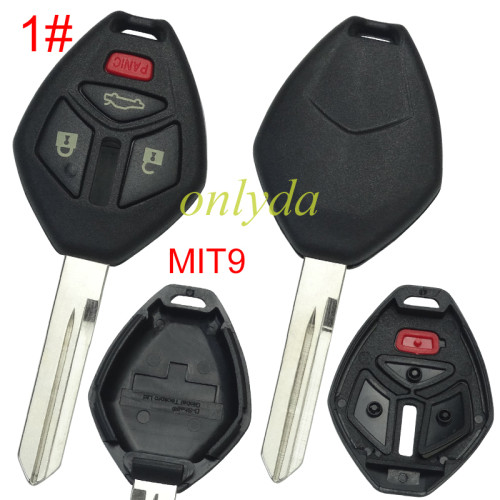 Super Stronger GTL shell  Mitsubishi upgrade 3+1 button key shell without badge, 1# MIT9 ,2#MIT11R , pls choose blade model
