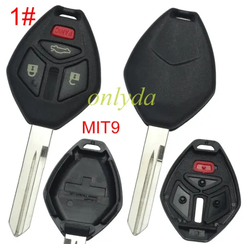 Super Stronger GTL shell  Mitsubishi upgrade 3+1 button key shell without badge, 1# MIT9 ,2#MIT11R , pls choose blade model