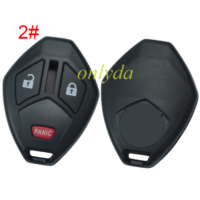 For Mitsubishi remote key shell without blade with 2/2+1/3/3+1 button (please choose button)