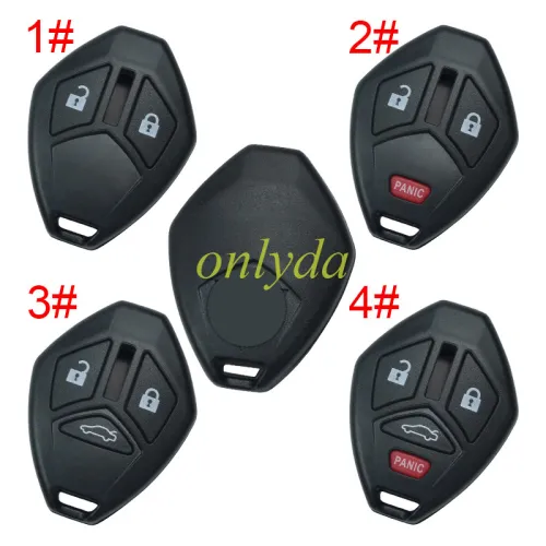 For Mitsubishi remote key shell without blade with 2/2+1/3/3+1 button (please choose button)