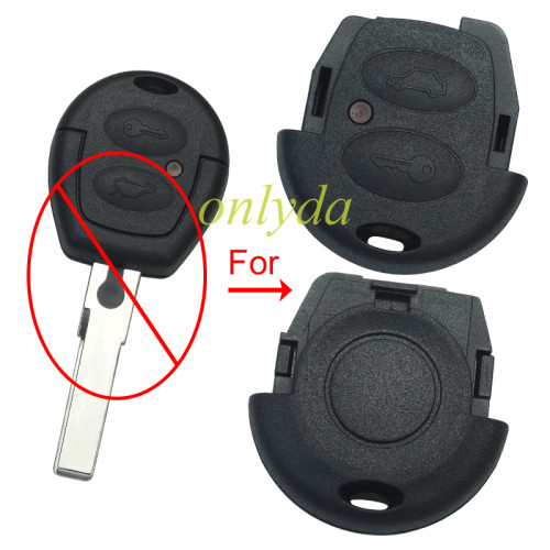 For VW 2 button remote key part blank for gol car without badge with battery clamp
