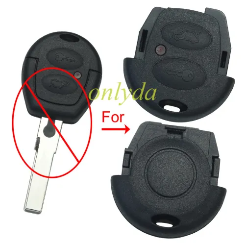 For VW 2 button remote key part blank for gol car without badge with battery clamp