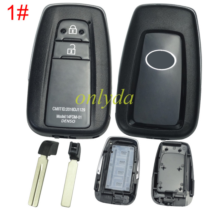 For Toyota remote key blank with blade,Back cover with badge , pls choose button model