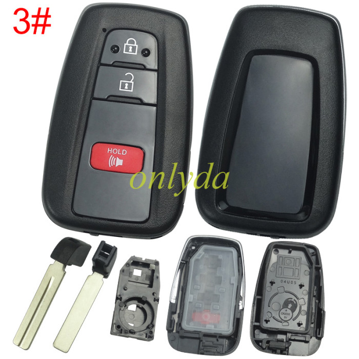For Toyota remote key blank with blade without badge , the blade switch on the back-shell-part