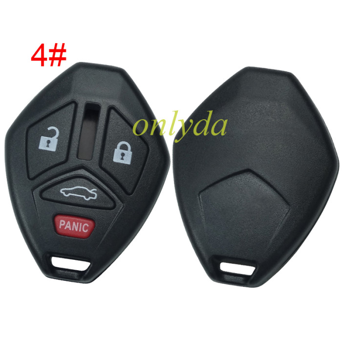 For Mitsubishi remote key shell  without badge ,please choose button