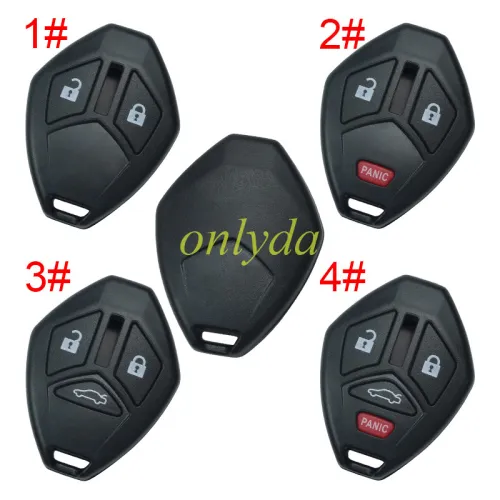 For Mitsubishi remote key shell without blade without logo  with 2/2+1/3/3+1 button (please choose button)