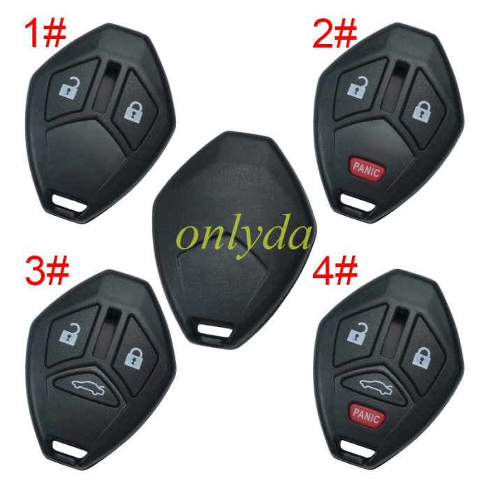 For Mitsubishi remote key shell  without badge ,please choose button