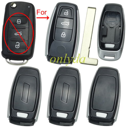 Modified VW .3 button  Remote key Blank with badge , pls choose model