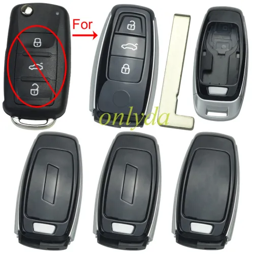 Modified VW .3 button  Remote key Blank with badge , pls choose model