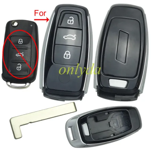 Modified VW .3 button  Remote key Blank with badge , pls choose model