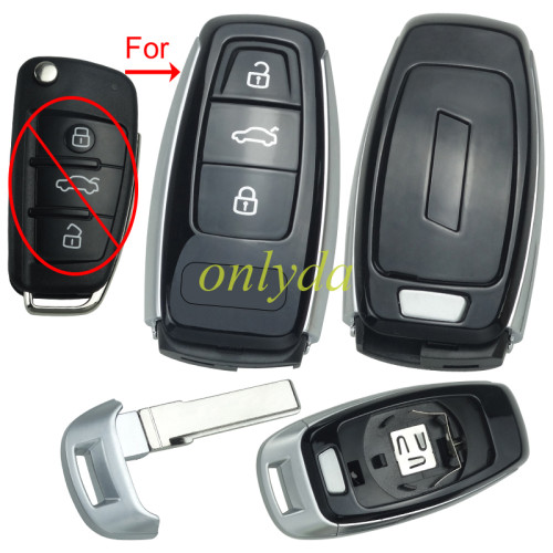 Modified for  Audi A4. A4L .A6.A6L .Q7.TT 3 button  Remote key Blank