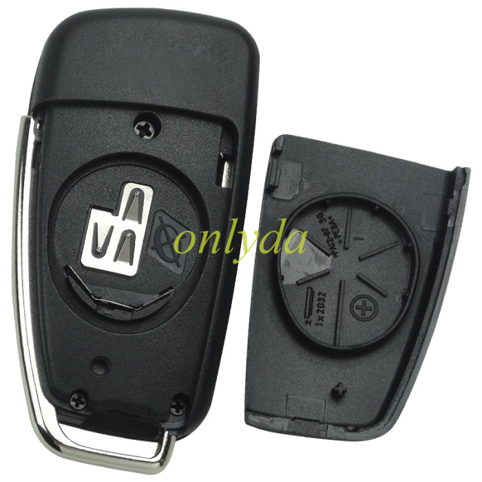 For Audi  3 button  Remote key Blank for A4 A6 Q7 with badge with HU66 blade