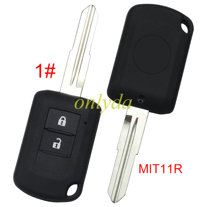 For Mitsubishi  upgrade remote key blank with MIT11R blade with badge , pls choose button model