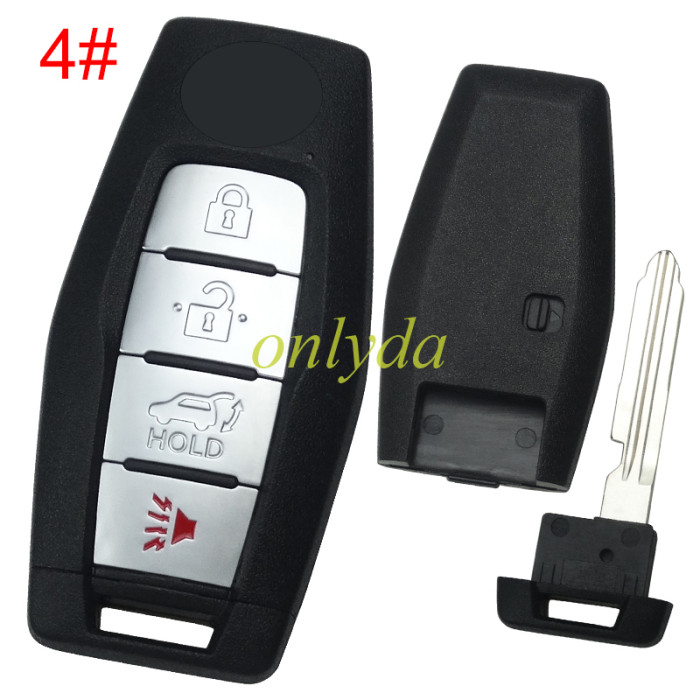 For Mitsubishi 2/2+1/3/3+1 button remote key shell with badge(please choose button )