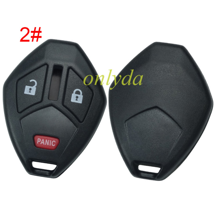 For Mitsubishi remote key shell  without badge ,please choose button