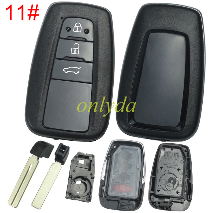 For Toyota remote key blank with blade without badge , the blade switch on the back-shell-part