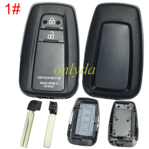 For Toyota remote key blank with blade,Back cover without badge , pls choose button model
