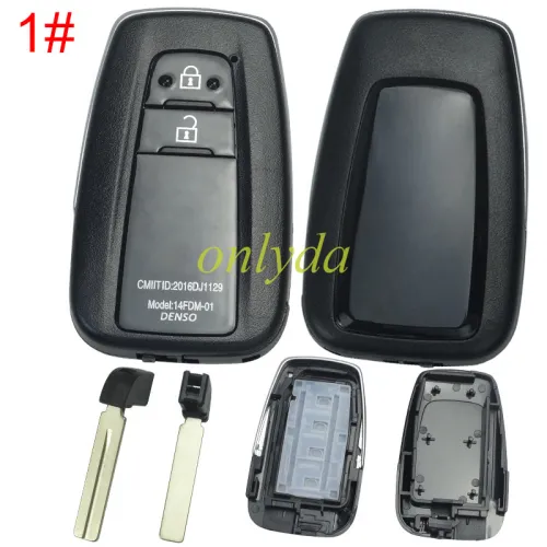 For Toyota remote key blank with blade,Back cover without badge , pls choose button model