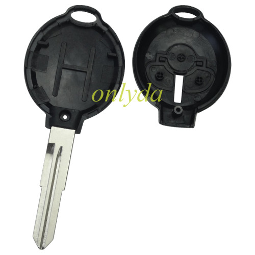 For Mitsubishi 3 button remote key shell with badge