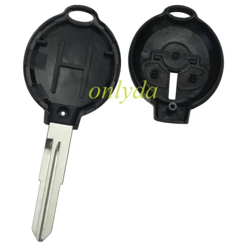 For Mitsubishi 3 button remote key shell with badge