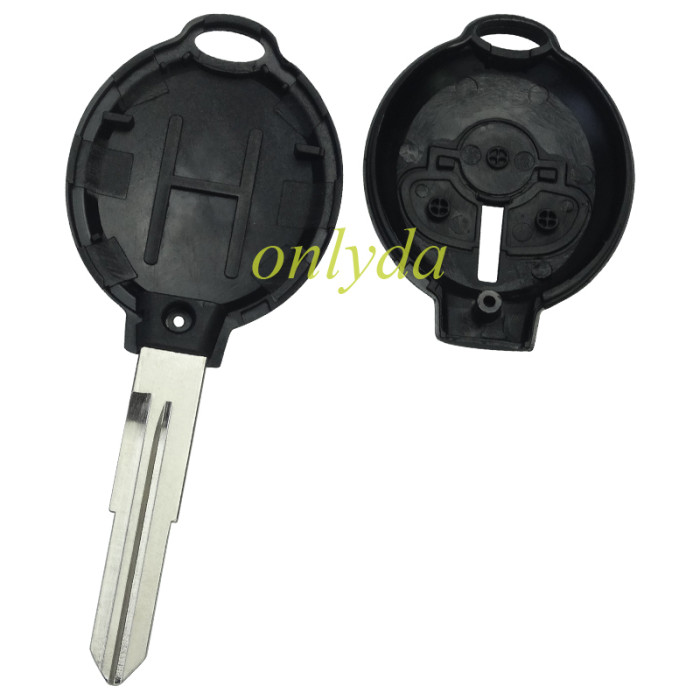 For Mitsubishi 3 button remote key shell with badge