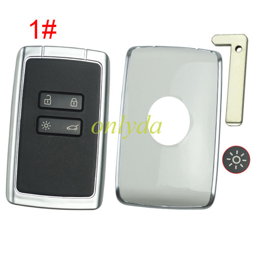 For Renault 4 button remote key case with blade with badge ,pls choose model
