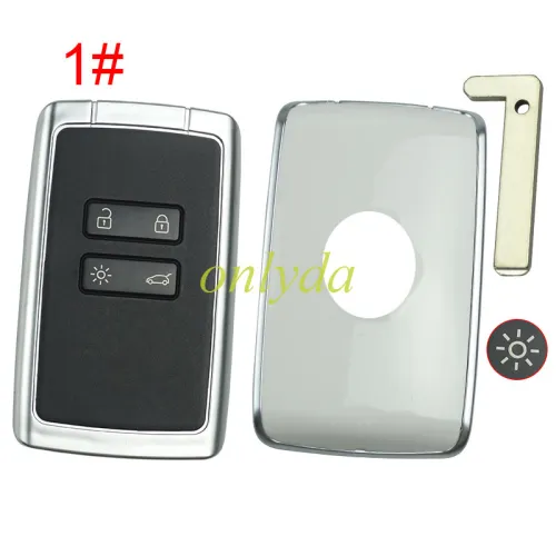 For Renault 4 button remote key case with blade with badge ,pls choose model