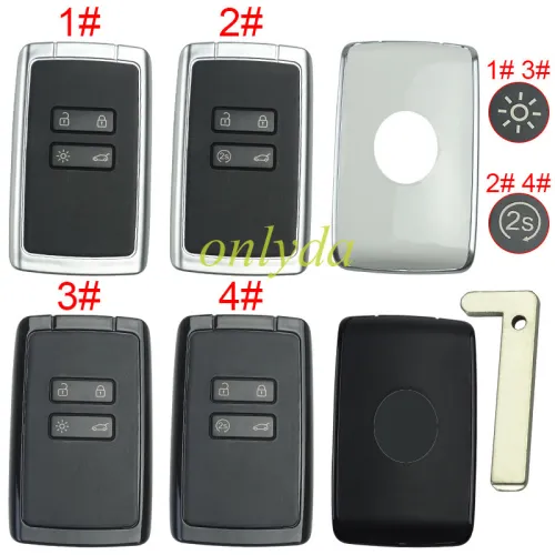 For Renault 4 button remote key case with blade with badge ,pls choose model