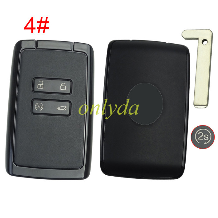 For Renault 4 button remote key case with blade with badge ,pls choose model