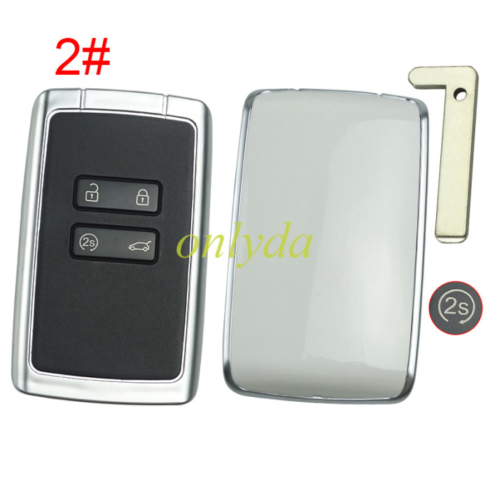 For Renault 4 button remote key case with blade without badge ,pls choose model