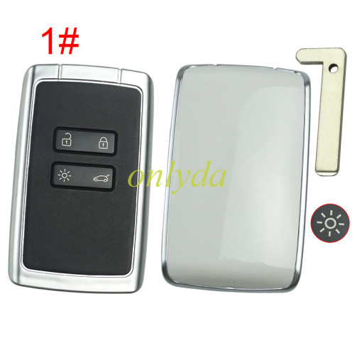 For Renault 4 button remote key case with blade without badge ,pls choose model