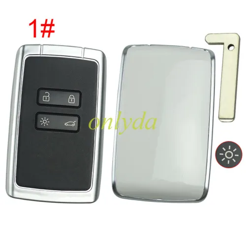 For Renault 4 button remote key case with blade without badge ,pls choose model