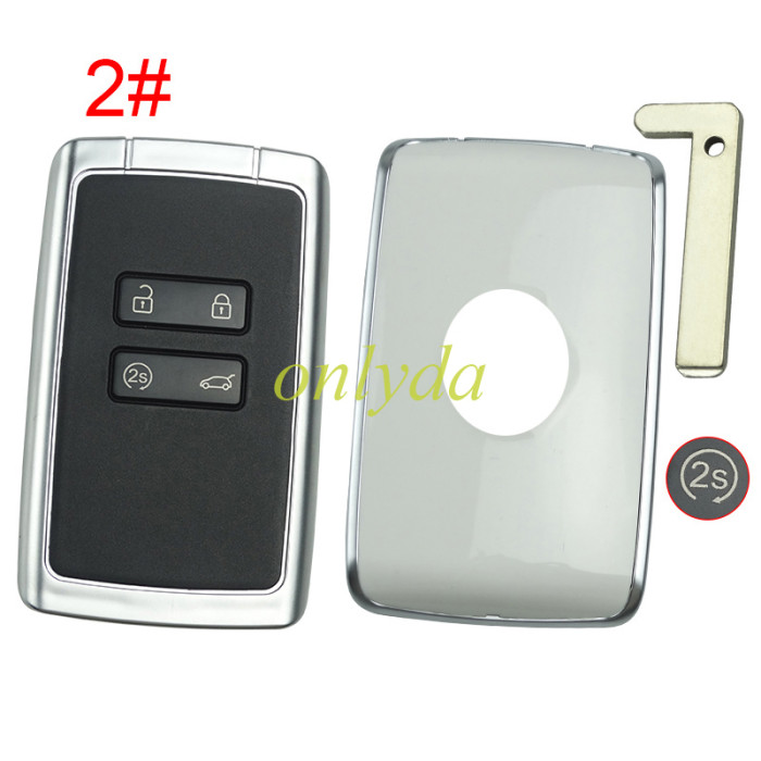 For Renault 4 button remote key case with blade with badge ,pls choose model