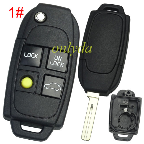 For Volvo remote  key shell with key head without badge , pls choose button model