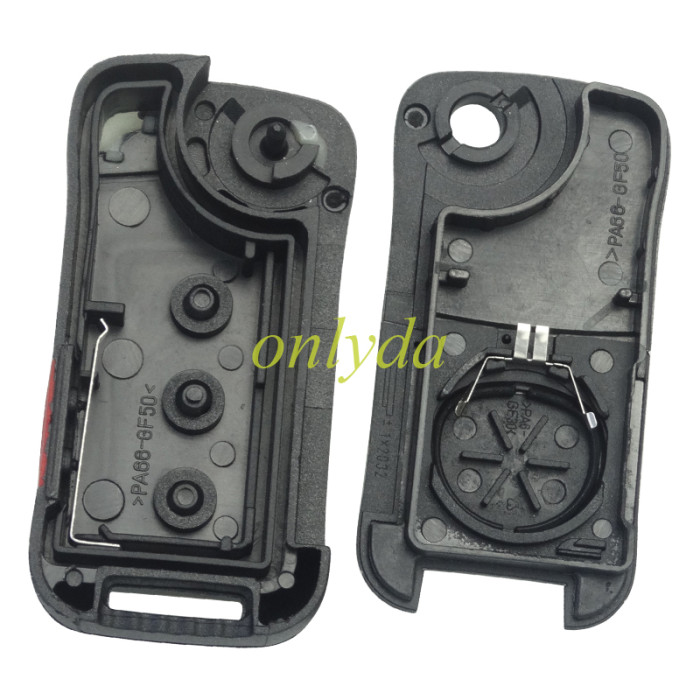 For Porshe Cayenne  flip remote key shell with blade with logo , pls choose button model
