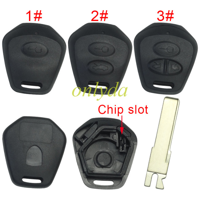 For Porsche remote key blank with blade with badge , pls choose button model