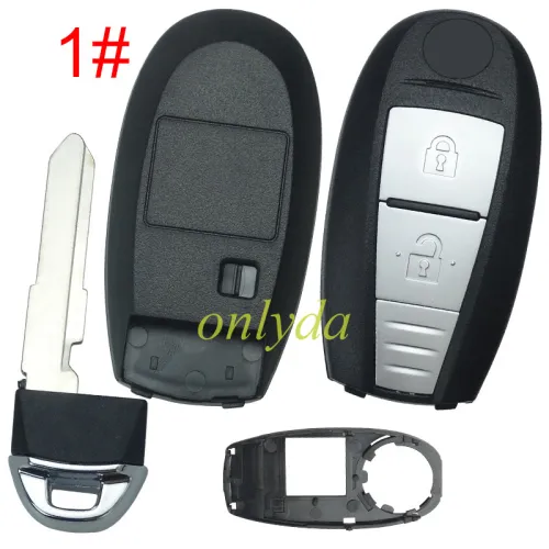 For Suzuki  remote key blank with badge， pls choose button