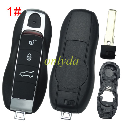 For Porsche remote key blank with badge , pls choose button model
