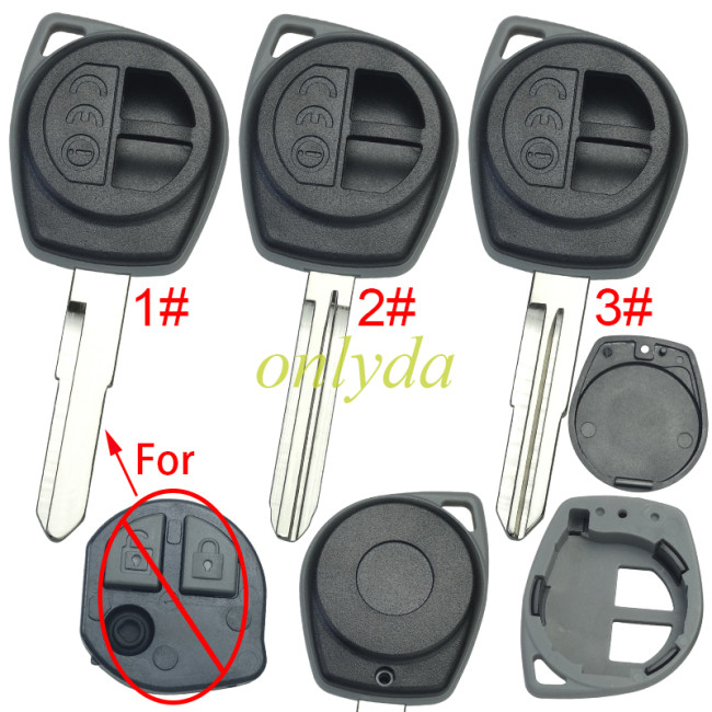 For Suzuki 2 button remote key blank with blade with badge , pls choose blade model
