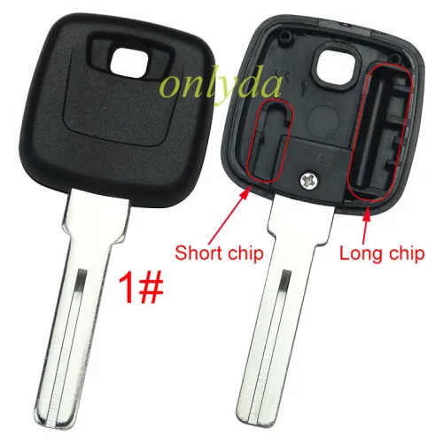 For Volvo  transponder key blank (can put TPX long chip）without badge