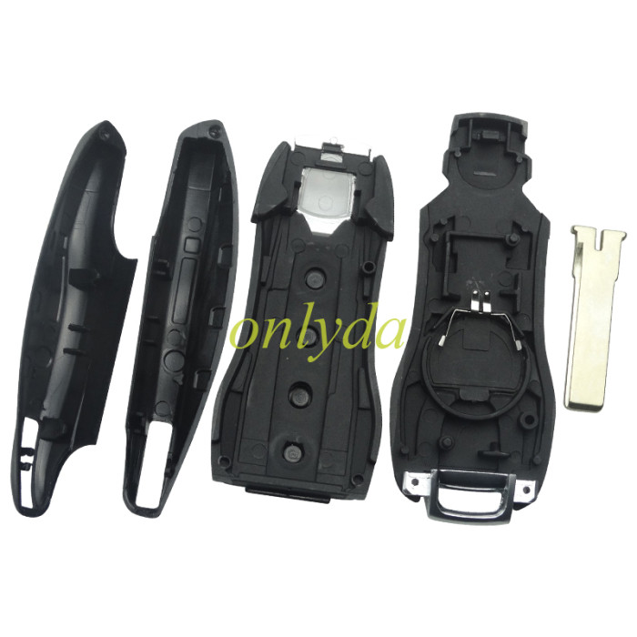 For Porsche  Modified remote key shell with badge , pls choose button model